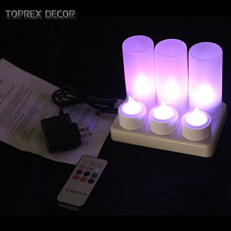 2024 New style SHENPU Flameless  Decoration Lamp cold rechargeable tea light led candles with flickering flame