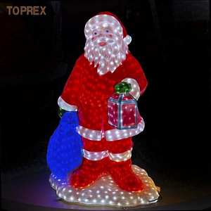 Toprex Size Can Be Customized Outdoor Holiday Led Lighted Resin Ssnow Man Christmas Decor