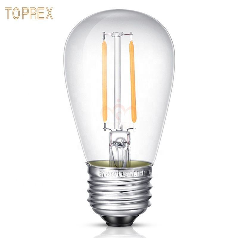 Wholesale E12 E14 E27 2W 5W Warm Cool White Edison Retro LED Filament Spherical Bulb S14 G40 G45 Globe Base for Decorative Use