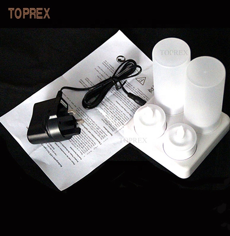 TOPREX DECOR 2021 Hot Sale Wedding Party Decoration Table Lamp Flameless Rechargeable LED Candle Tea Light For Holiday Christmas