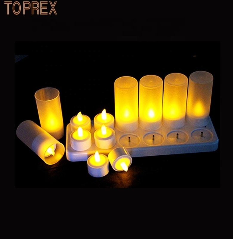 Led component for color changing candle flickering flame led wax taper candle