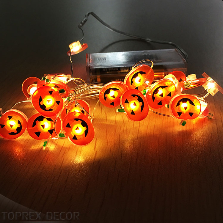 Toprex Led Copper Wire Lights Waterproof Outdoor And Home Decoration Holiday Decorative Halloween String Pumpkin Light