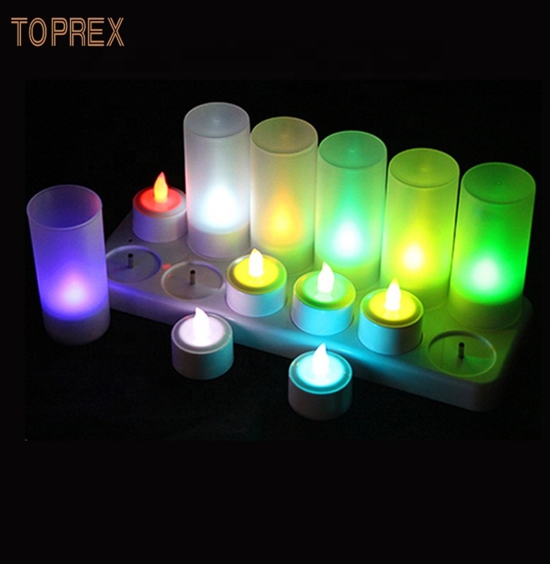 Led component for color changing candle flickering flame led wax taper candle