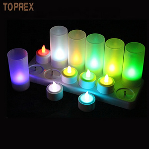 Led component for color changing candle flickering flame led wax taper candle