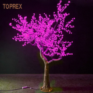 Outdoor Waterproof Park Decoration Lighting  Size The Color Effects Can Be Customized Faux Cherry Blossom Tree Light Lamp