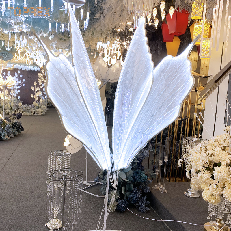 TOPREX luxury wedding decor items Lumunous led butterfly party prop birthday decoration