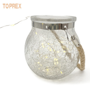 Waterproof Outdoor Christmas Solar Lantern 30-Led Copper String Lights with Lid Decoration IP65 Rated for Garden Use