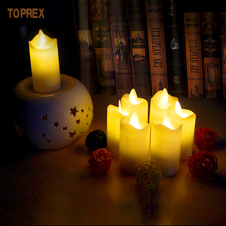 Wedding Table Centerpieces Decoration Real Moving Flame Electric remote candle led small Flickering Flameless Led Candles