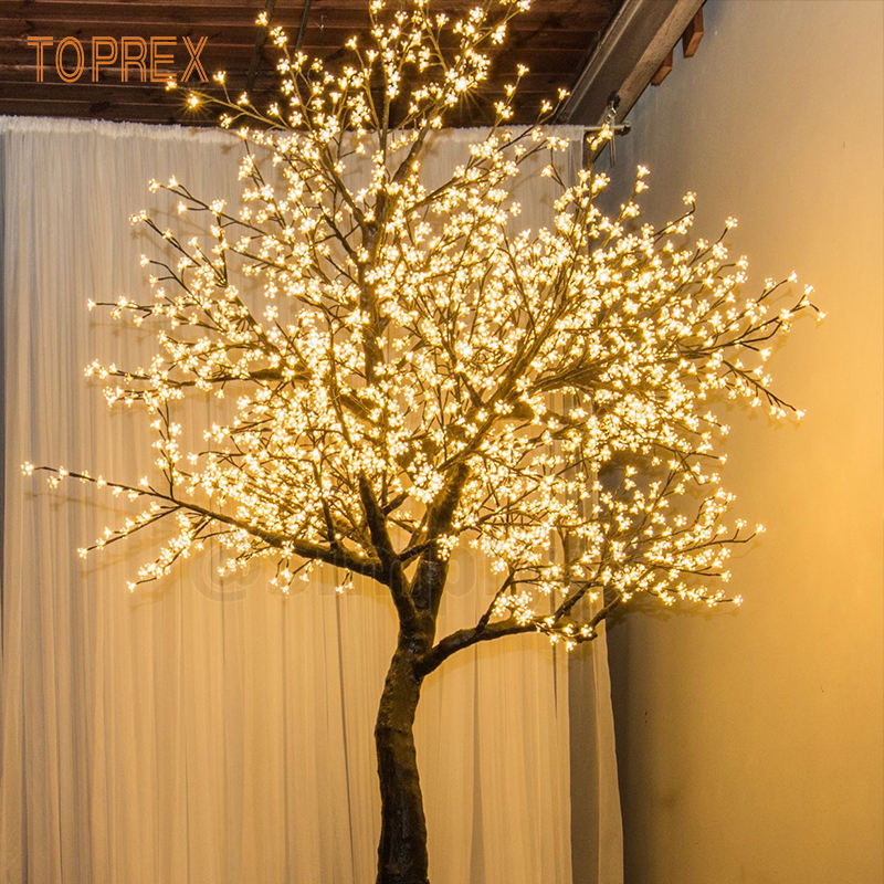 Artificial tree outdoor cherry blossom tree lamp outdoor wedding props with waterproof decorative light