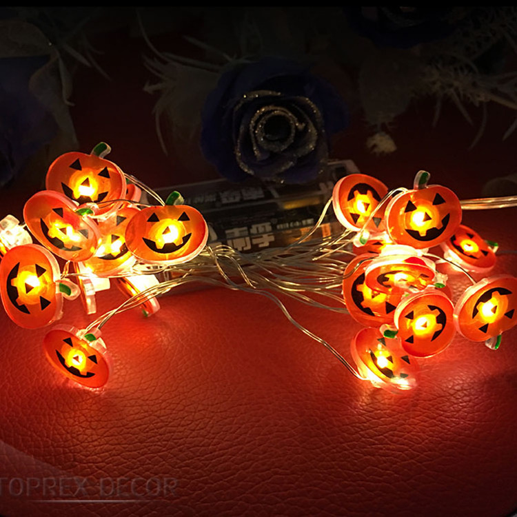 Toprex Led Copper Wire Lights Waterproof Outdoor And Home Decoration Holiday Decorative Halloween String Pumpkin Light