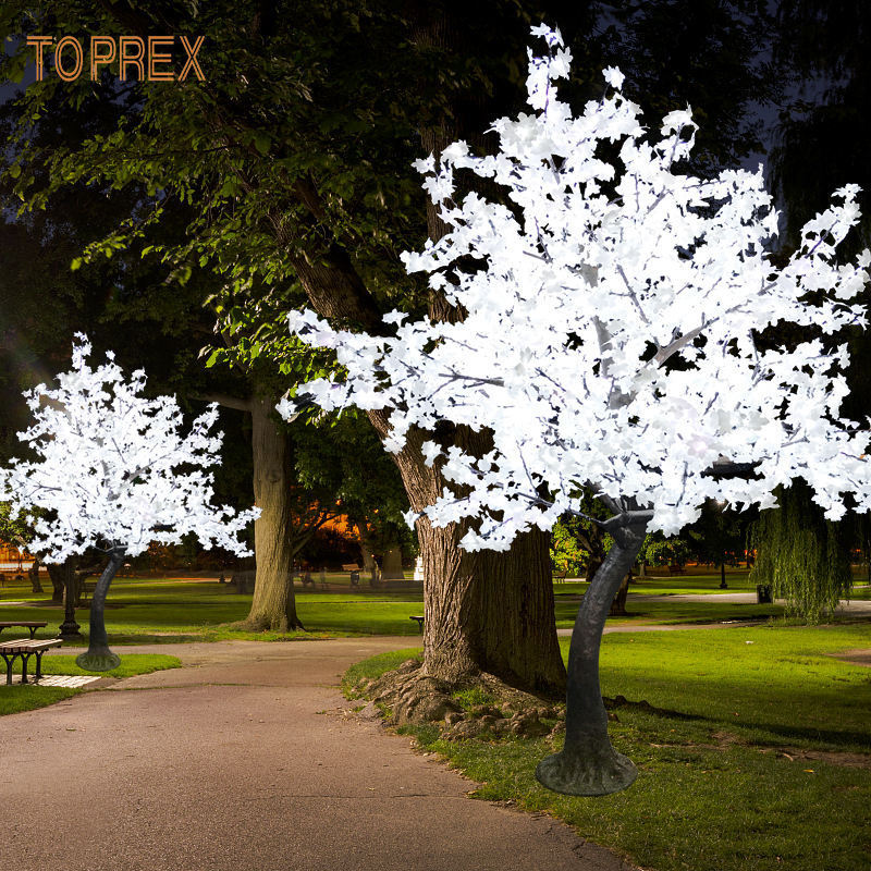 Customized Outdoor Garden Landscape Christmas Decoration Lighting 3m Simulated LED Maple Leaf Tree Light