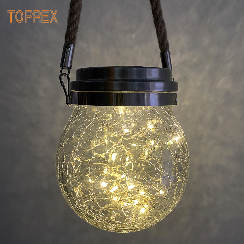 Waterproof Outdoor Christmas Solar Lantern 30-Led Copper String Lights with Lid Decoration IP65 Rated for Garden Use