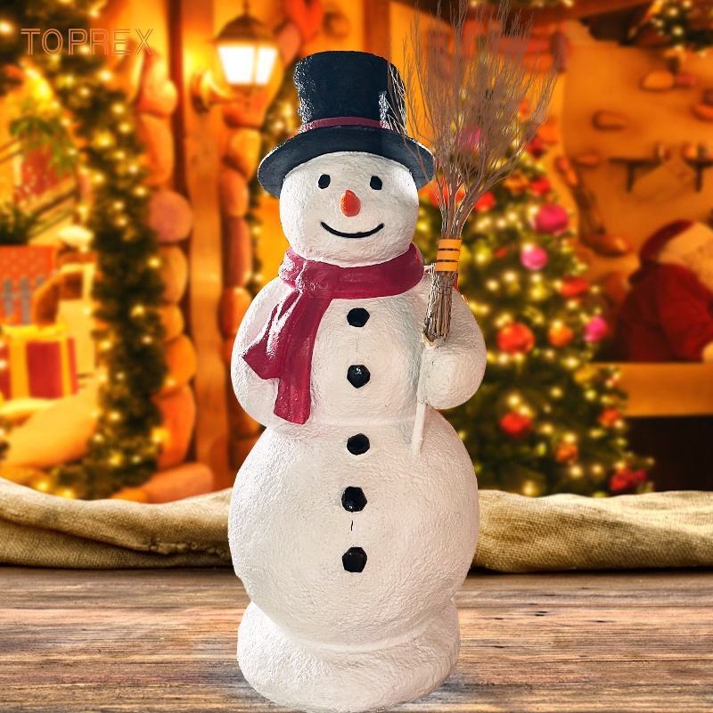 Customizable Hot Christmas Decoration Blow Mold Snowman Fiberglass Ip65 3D Large Christmas Snowman