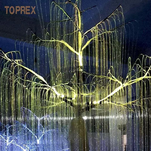 2.5 Meters Winter Wonderland Outdoor Decoration Willow Fiber Optic Avatar Tree For Landscape Park Garden Holiday Light