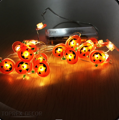 Battery Pumpkin Shaped Led Cheap Shipping Halloween 20 pumpkin decorative string lights For Garden Christmas Decoration