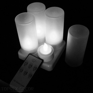 Warm White Colorful Led Acrylic Single Color Decoration Rechargeable Waterproof Led Artificial Candle Light