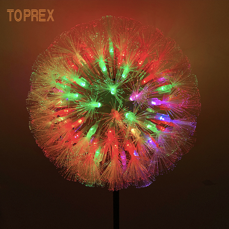 IP65 Waterproof Outdoor Fiber 12v Led Garden Artificial Dandelion Flower Light Xmass Light Decoration