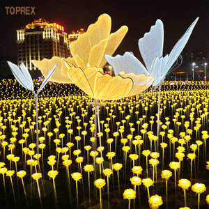 TOPREX luxury wedding decor items Lumunous led butterfly party prop birthday decoration