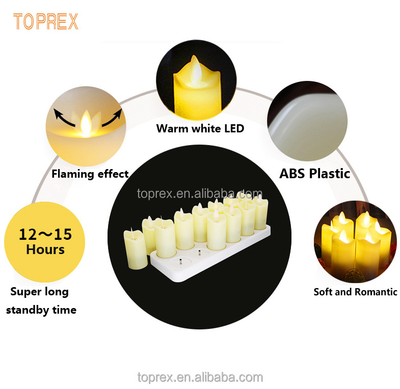 Wedding Table Centerpieces Decoration Real Moving Flame Electric remote candle led small Flickering Flameless Led Candles