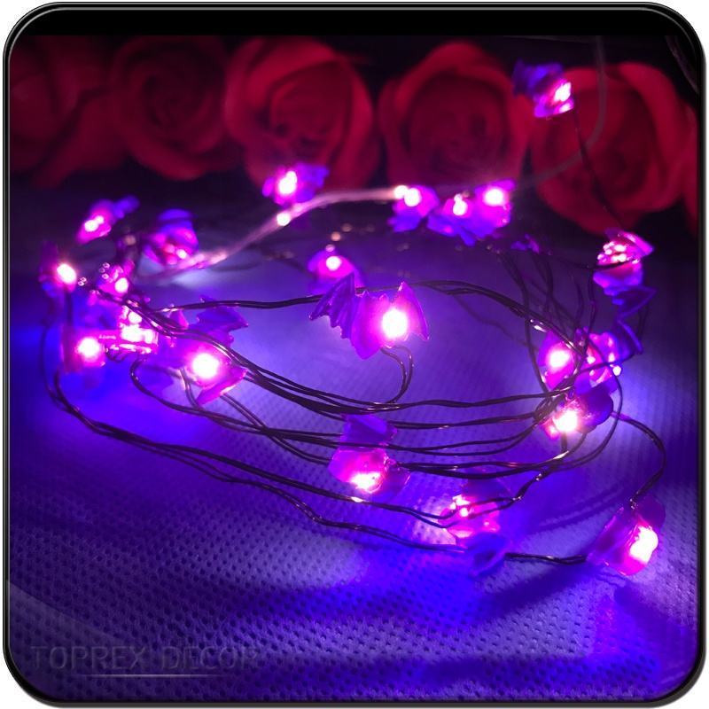 TOPREX DECOR 2AA Battery Operated halloween decoration bat Shape copper wire led string light