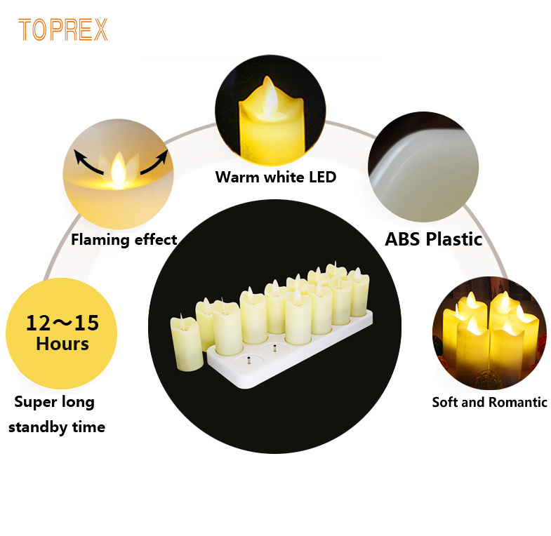 Realistic Bright Flameless  Led Tea Light Candles For Wedding Birthday Party Romantic Tealight Decoration