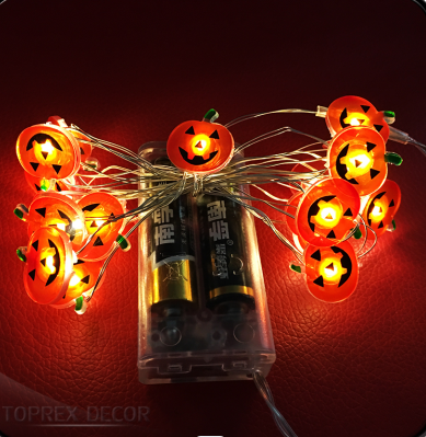 Battery Pumpkin Shaped Led Cheap Shipping Halloween 20 pumpkin decorative string lights For Garden Christmas Decoration