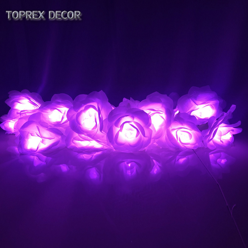 Toprex Decor Artificial LED Light Stick Plastic Decorative Flower for Wedding Decoration and Party Supplies Gifts