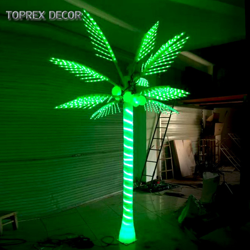 Outdoor Christmas Decoration LED Acrylic Artificial Palm Tree Light IP65 Rating Emitting Green White Warm White 220V Voltage