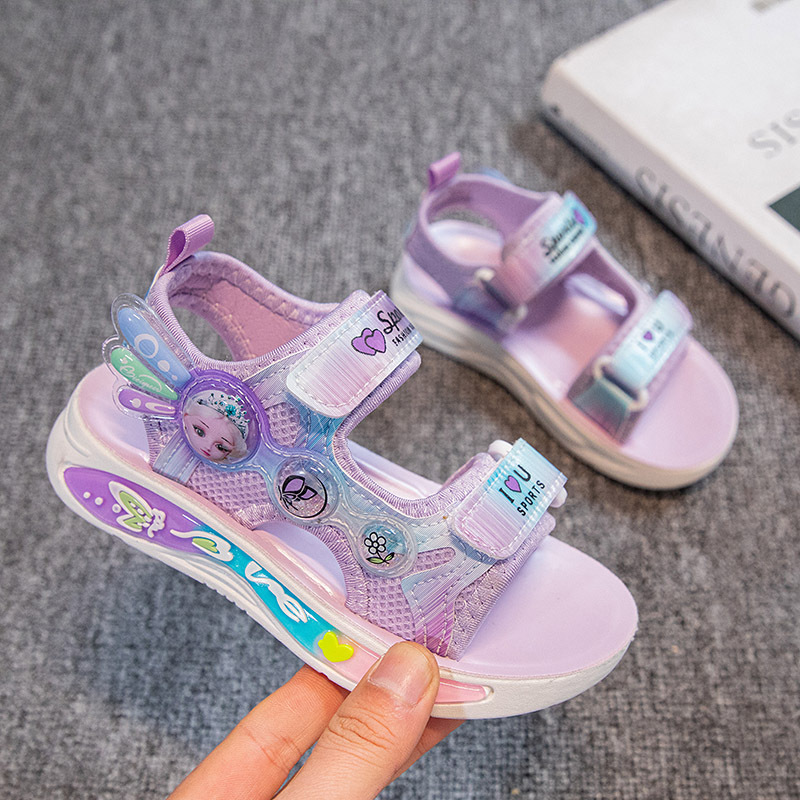 Latest Fashion Soft-soled Cute Korean Girl Princess Shoes Kids Girls Beach Flower Toddler Shoes Sandals