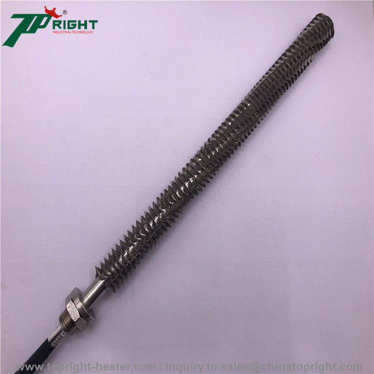 Industrial SS Heat Exchange Tube Fins Cartridge Finned Tubular Heater 800W