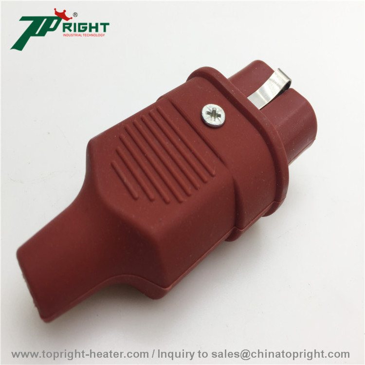 High temperature Flat right angle connector of   2  pins plug