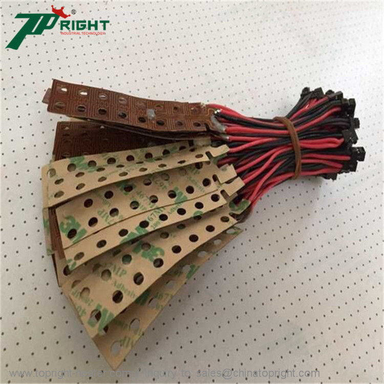 3.7v 12v 24v self-adhesive Insulated Flexible thin heating elements Kapton Polyimide Film Heater with connector