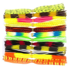 Top Right AC046-2    5"(127mm)  44Strands Jig Skirt   Silicone Skirts Banded Skirts Fly Tying Silicone Material