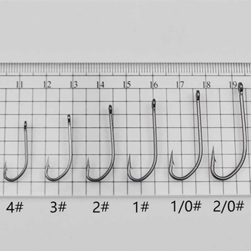 Top Right FH605 O'Shaughnessy Hook High Carbon Steel Fishing Hooks Sea Worm Carp Single Circle Barbed Hook