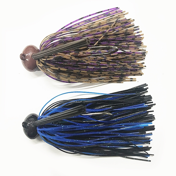 Top Right RJ303 Football Jig Silicone Skirts Tungsten Football Jig For Bass Fishing