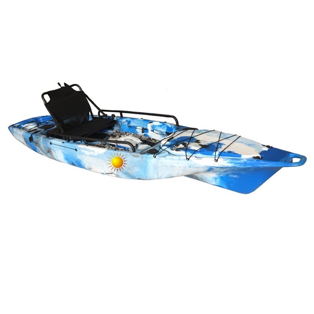 Top Right KA34 13FT 390*95*35cm 45kg Single Fisher Kayak Touring Kayak with Pedal Drive System Fishing Kayak Sit on Top Fishing