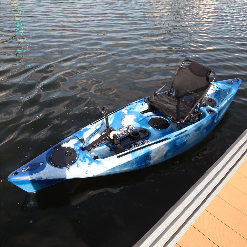 Top Right KA31 10FT Single Fisher Kayak With Pedal Drive System Fishing Kayak Sit On Top Fishing Touring Kayak