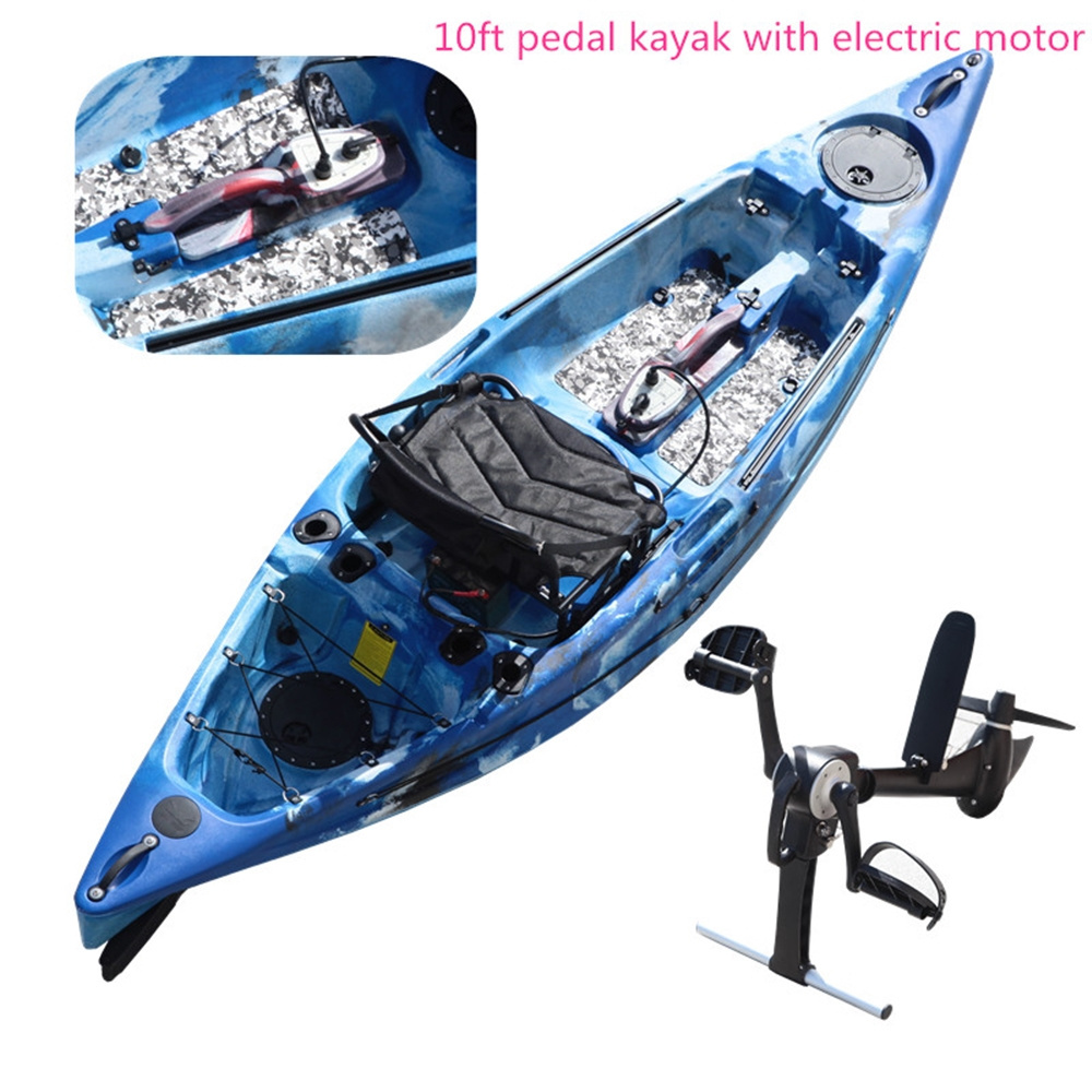 Top Right KA31 10FT Single Fisher Kayak With Pedal Drive System Fishing Kayak Sit On Top Fishing Touring Kayak