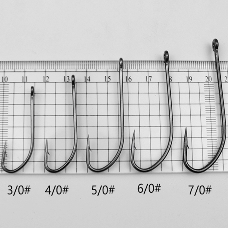 Top Right FH605 O'Shaughnessy Hook High Carbon Steel Fishing Hooks Sea Worm Carp Single Circle Barbed Hook