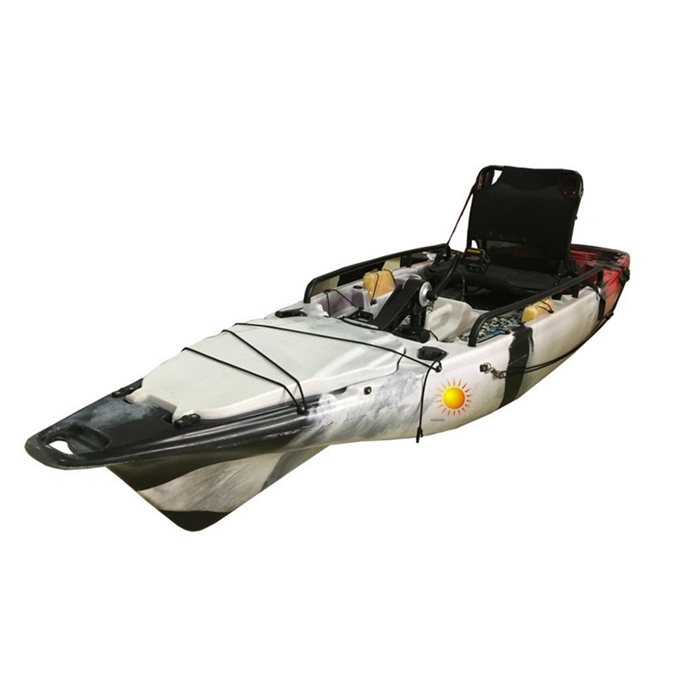 Top Right KA34 13FT 390*95*35cm 45kg Single Fisher Kayak Touring Kayak with Pedal Drive System Fishing Kayak Sit on Top Fishing