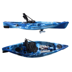 Top Right KA31 10FT Single Fisher Kayak With Pedal Drive System Fishing Kayak Sit On Top Fishing Touring Kayak