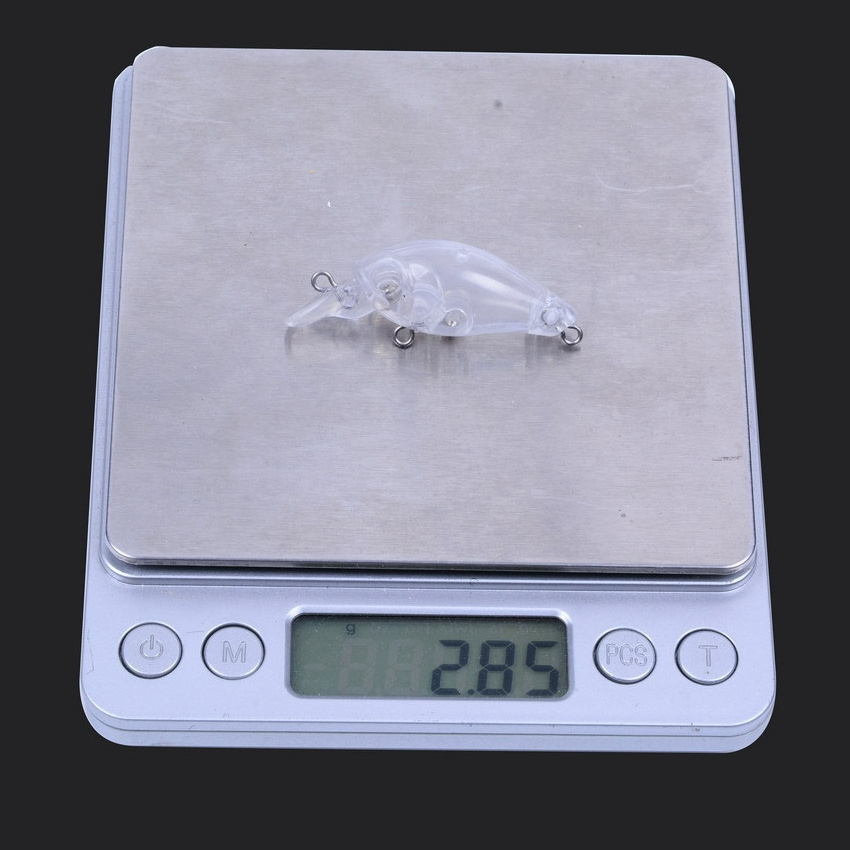 Top Right LB003 46mm 2.85g Mini Crank Bait Lure Bodies Square Bill Unpainted Lure Blanks fishing lure blanks unpainted