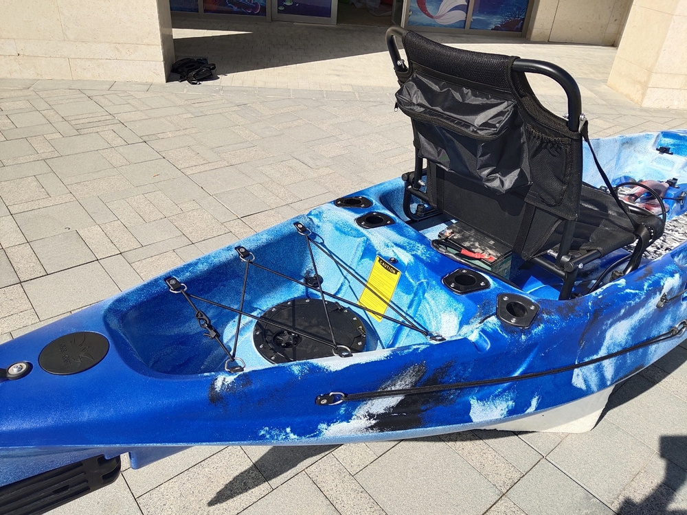 Top Right KA31 10FT Single Fisher Kayak With Pedal Drive System Fishing Kayak Sit On Top Fishing Touring Kayak