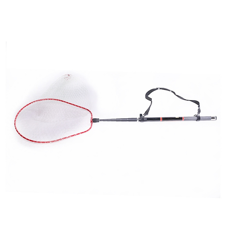 Top Right Ln009 Aluminum Alloy Portable Landing Net Super Strong Durable Extendable Handle Collapsible Large Fishing Landing Net