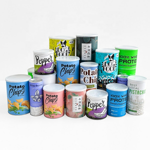 paper cans packaging for powder milk coffee tea nuts paper can with easy pull ring lid can packaging box for coco powder product