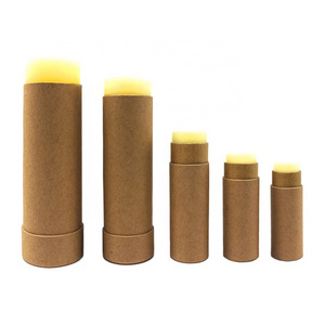 Biodegradable 0.3 oz Lip Balm Tube Packaging Kraft Paper Cardboard Tube For Deodorant Container Cylinder Packaging