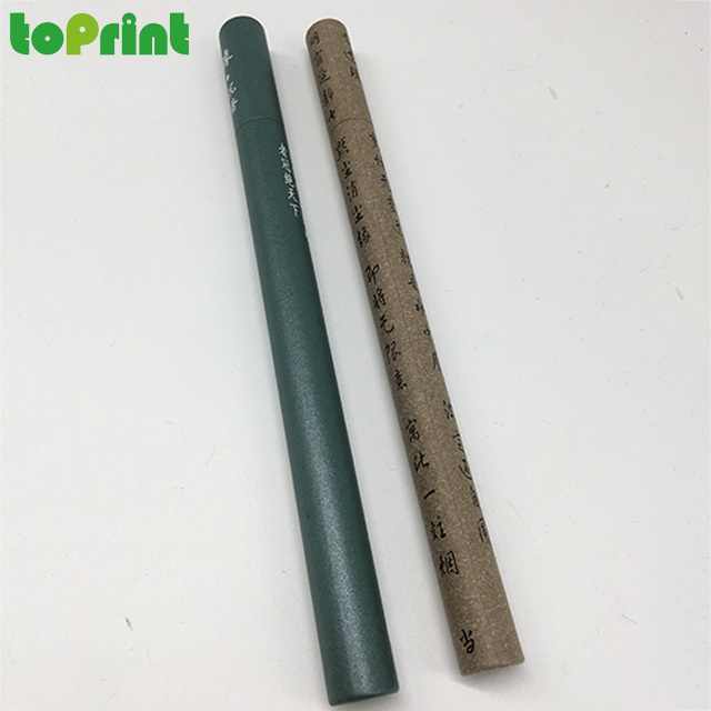 Custom Recycled Slim Cylinder Eco Friendly Paper Tube For Incense Stick Packaging