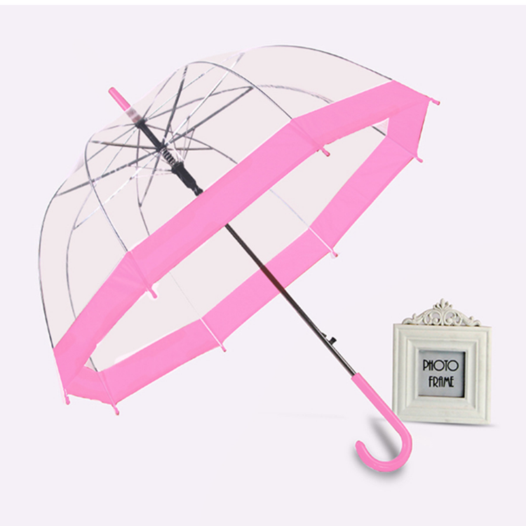 Customized 2020 New Fashion Raining  Transparent Dome Umbrella for women men children