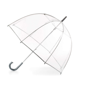 Custom Logo Printing Women Clear PVC 8K Bubble Umbrella With Easy Grip Handle