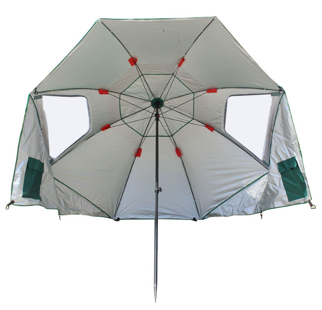 Hot popular Customer LOGO print 8 foot Vented SPF 50+ Sun and Rain Canopy Outdoor Beach Umbrella for Sports Events